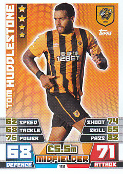 Tom Huddlestone Hull City 2014/15 Topps Match Attax #118
